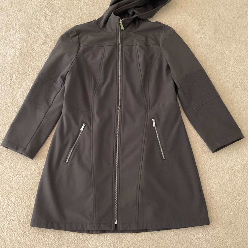 Michael Kors Lined Trench Coat Hood, Medium